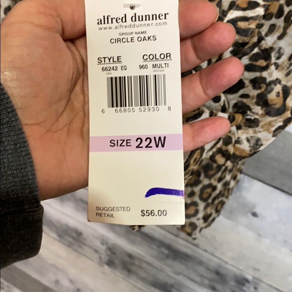 Alfred Dunner plus Size Blouse 22W - Picture 3 of 7